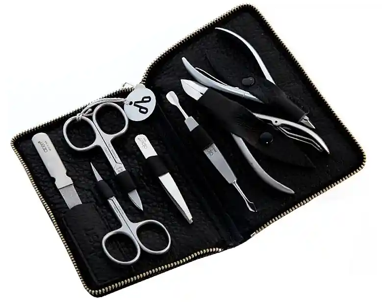 Manicure Set, 7 tools, 6845R, black - Accessories