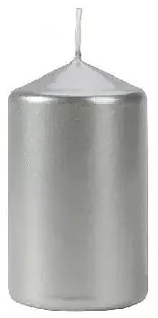Cylindrical Candle 60x100 mm, silver metallic - Accessories