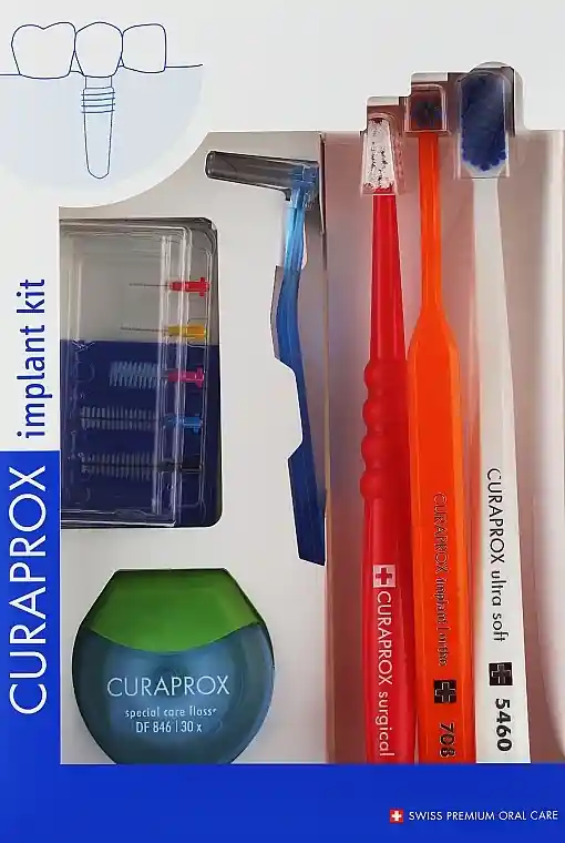 Implant care kit, red + orange + white - Bath and Body