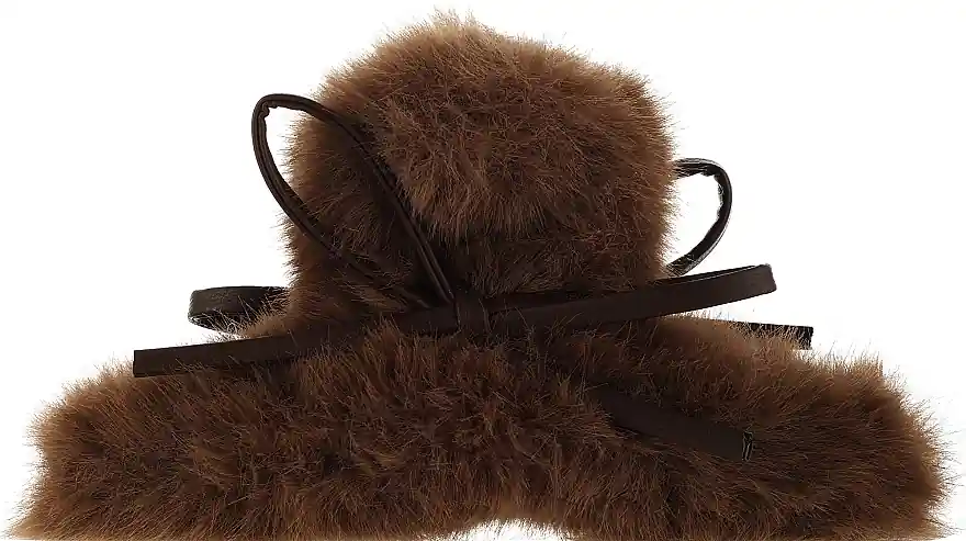 Faux Fur Hair Claw, 8389, Brown - Accessories
