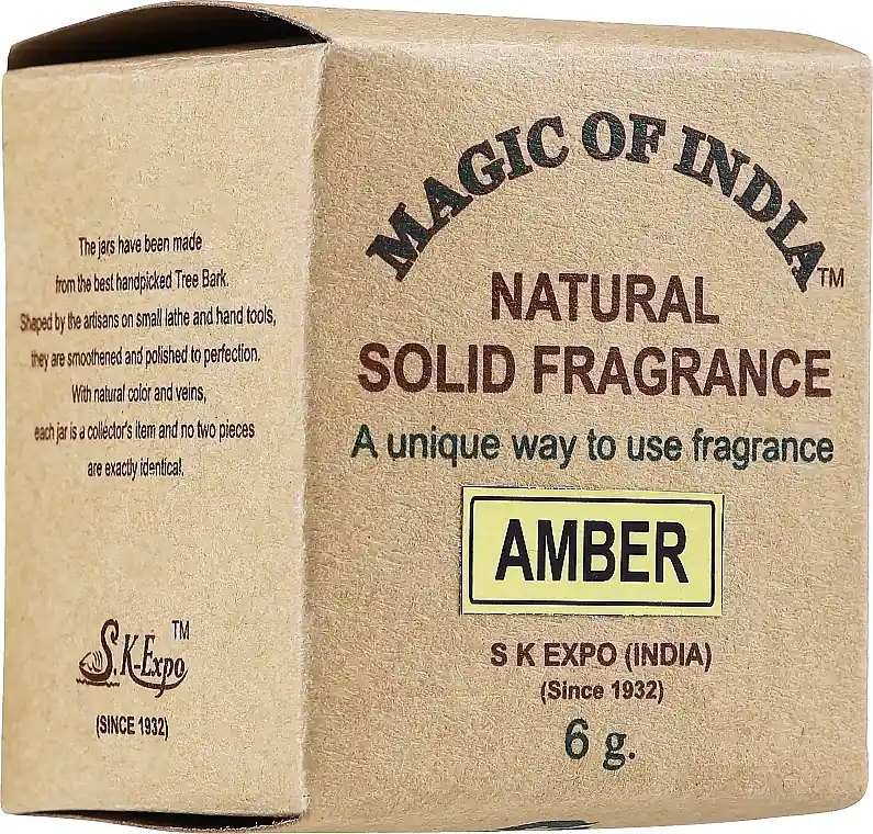 Amber Natural Solid Fragrance - Bath and Body