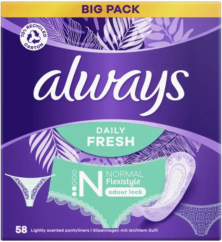 Pantiliners, 58 pcs. - Bath and Body
