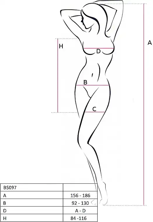 Erotic Bodysuit BS097, white - Clothes
