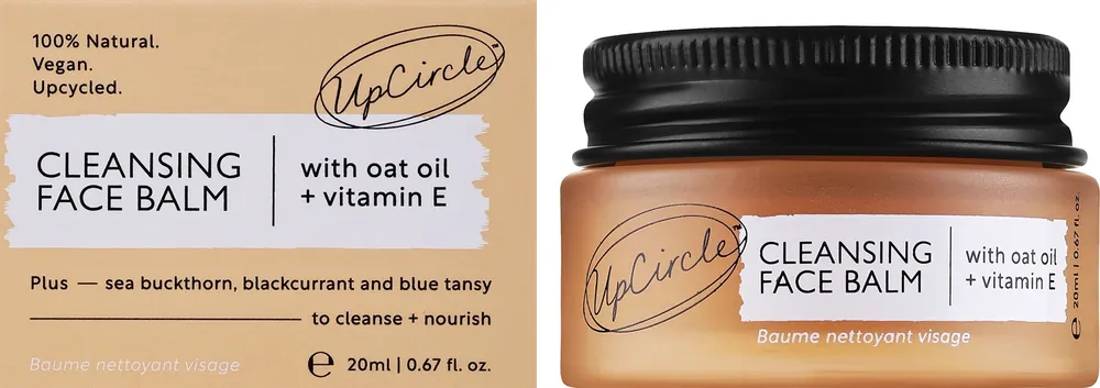 UpCircle Cleansing Face Balm with Oat Oil + Vitamin E Travel Size (mini) - Makeup