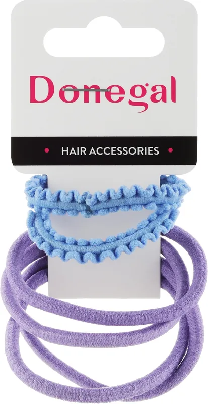 Hair bands FA-5665, 4 purple pcs + 2 blue pcs