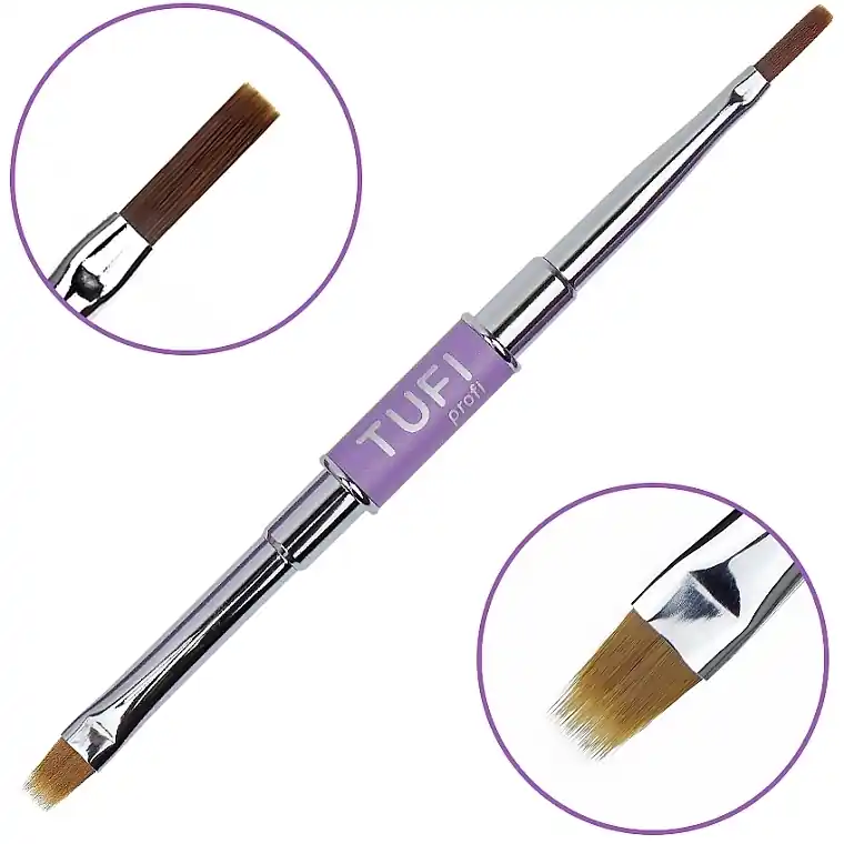 Double-Sided Ombre Manicure Brush, wide stripes