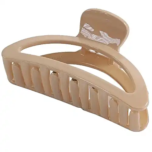 Large Beige Hair Clip - Accessories
