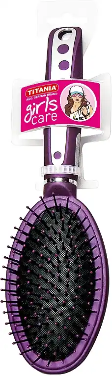 Oval Massage Hair Brush, nylon bristles, lilac - Accessories