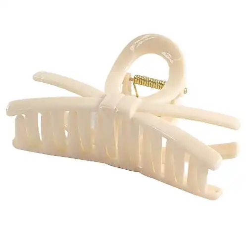 Hair Clip 'Bow-Claw', Light Beige