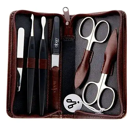 Manicure Set, 6 tools, 6822, brown - Accessories