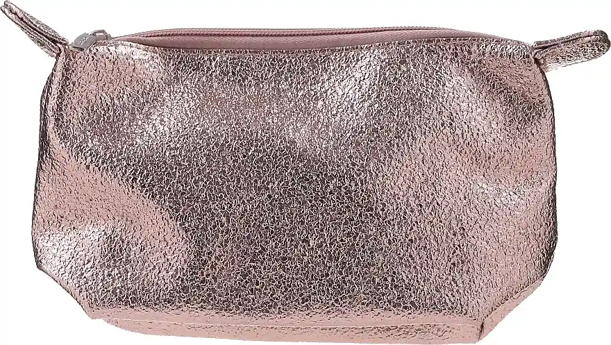 Women's zipper makeup bag "Crease", 98284, gold - Accessories