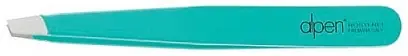 Slanted Tweezers, green, 8456.10TU, 10 cm - Accessories