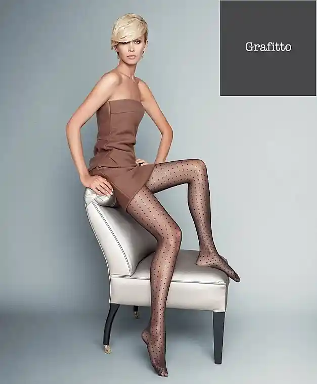 Women's Tights "Puntini" 20 Den, grafite - Clothes