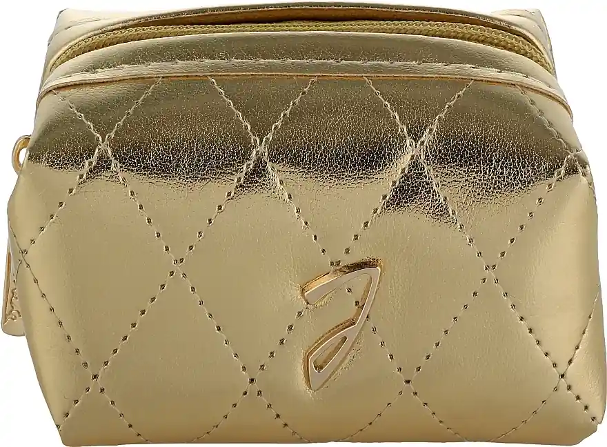 Lipstick Pouch, quilted, gold - Accessories