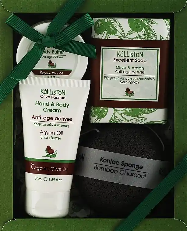 Set, black sponge with bamboo charcoal - Bath and Body