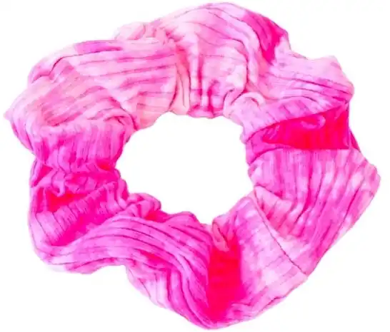 Large Ribbed Scrunchie, pink - Accessories