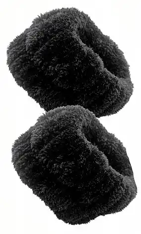 Microfiber cosmetic bracelet, black, 2 pieces - Deni Carte