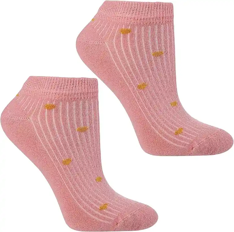 Women's cotton ankle socks, CSD240-163, pink