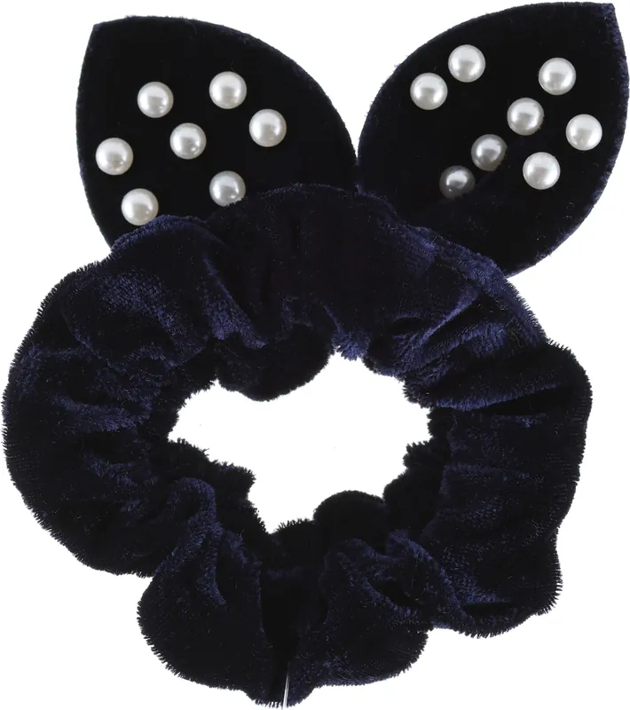 Hair Tie "Velvet", 23903, navy blue - Accessories
