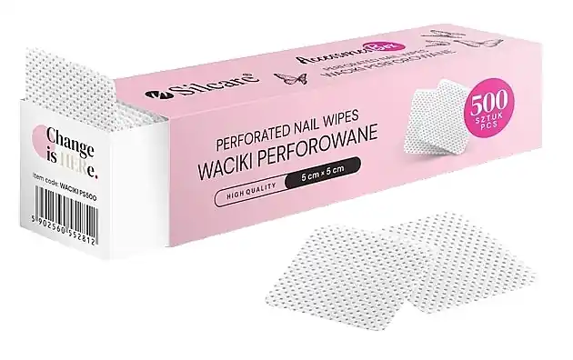Perforated nail pads, size 5x5 cm, 500 pcs. - Accessories
