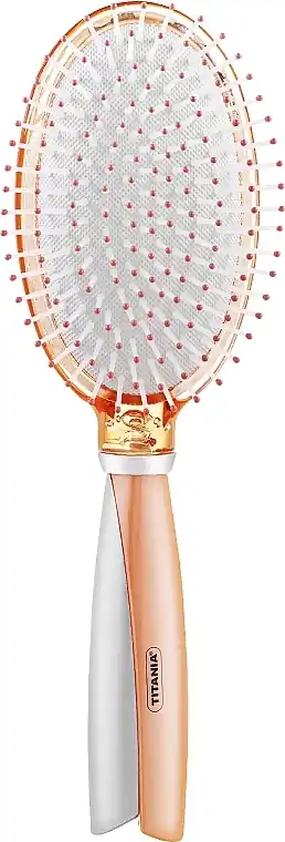 Oval Massage Hair Brush, 24.5 cm, orange - Accessories