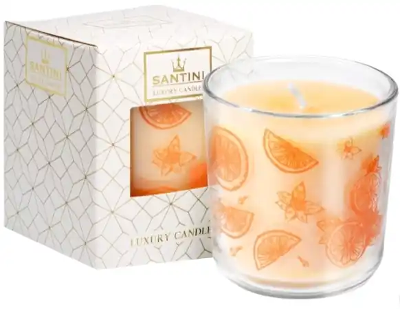 Spicy Orange & Apple Scented Candle - Bath and Body