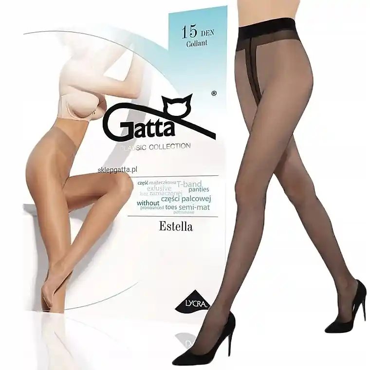 Tights "Estella" 15 Den, black - Clothes