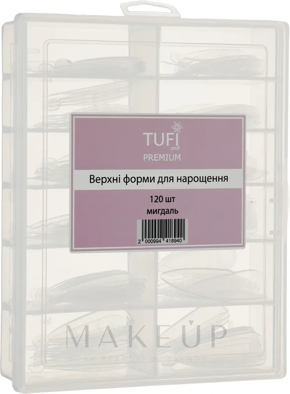 Nail Extension Top Forms, almond, 120 pcs - Nails