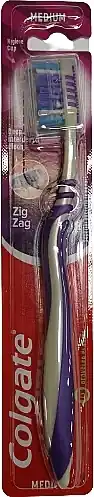 Toothbrush "Zigzag Plus" medium #2, gray-purple