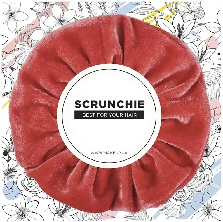 Velour Classic Hair Scrunchie, coral - Accessories