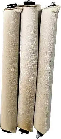 3-Piece Velvet Curler Set, ecru
