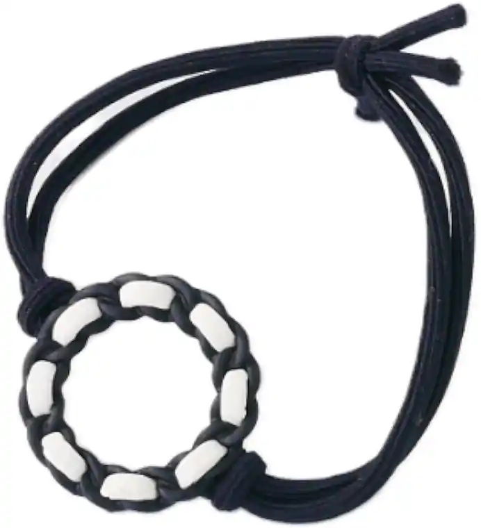 Hair Tie with Decoration, black - Accessories