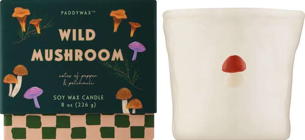 Wild Mushroom Scented Ceramic Candle - Bath and Body