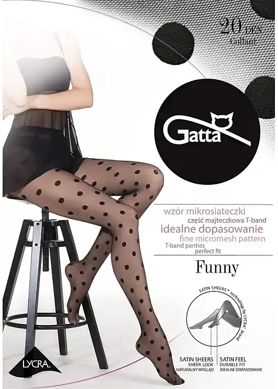 Tights 'Funny 07' 20 Den, nero - Clothes