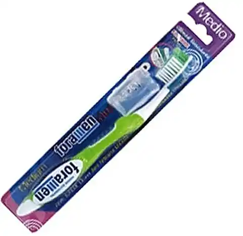 Toothbrush, medium, green - Bath and Body