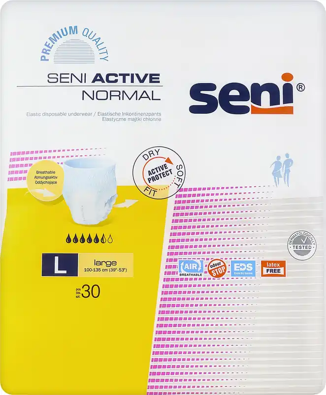 Seni Active Normal Adult Diapers, 30 pcs - Health & Care