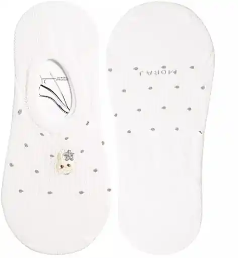 Women's ankle socks, CDB200-016, in grey polka dots