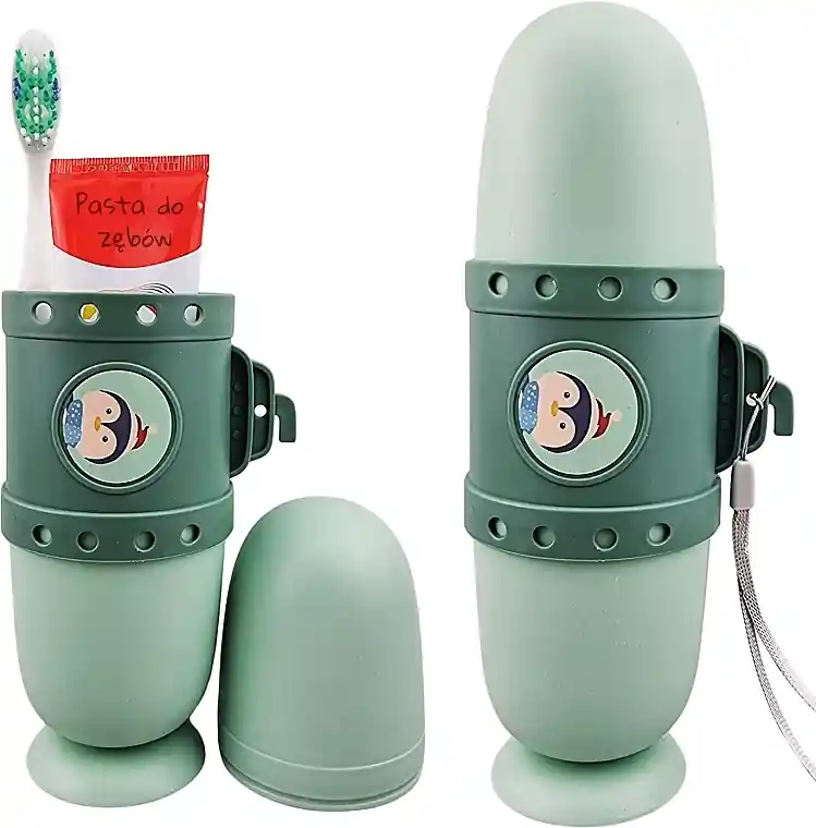 Toothbrush & Toothpaste Case, green - Bath and Body