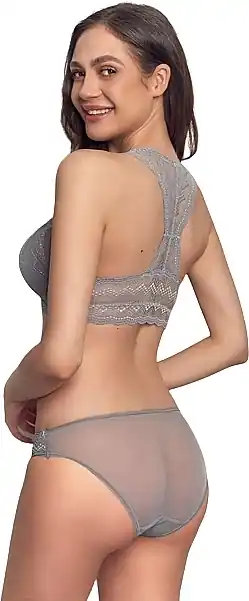 Mesh Bikini Panties 'Figi', grey - Clothes