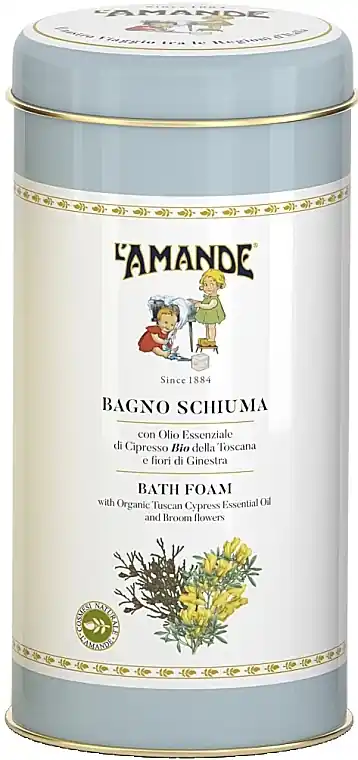 Toscana Cypress & Broom Flowers Shower & Bath Gel in Metal Gift Case - Bath and Body