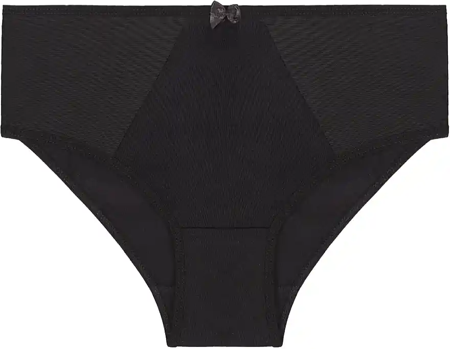 Women Bikini Panties with Transparent Inserts, black - Clothes