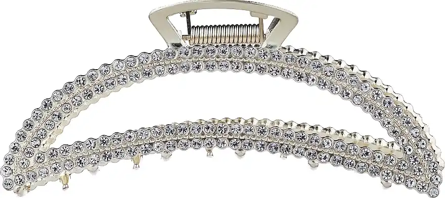 Hair Clip, Gold with Rhinestones - Accessories