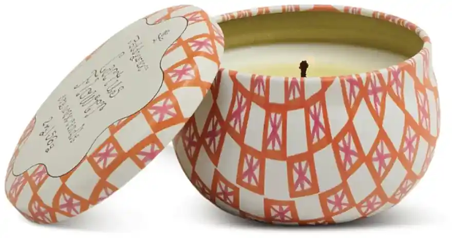 Paddywax Tulip Cactus Flower Soy Wax Tin Candle - Bath and Body