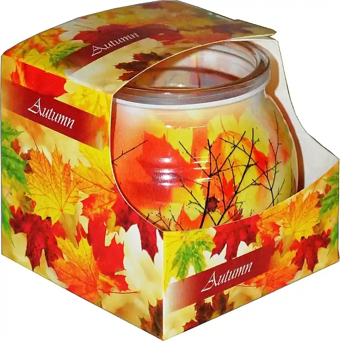 Candle in Patterned Glass - Bath and Body