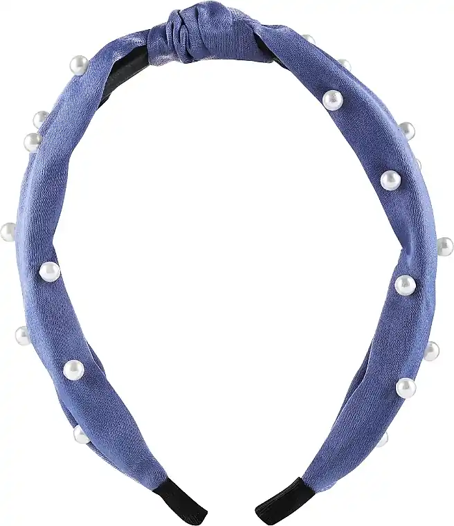 Hair Hoop with Pearls, 25956, blue - Accessories
