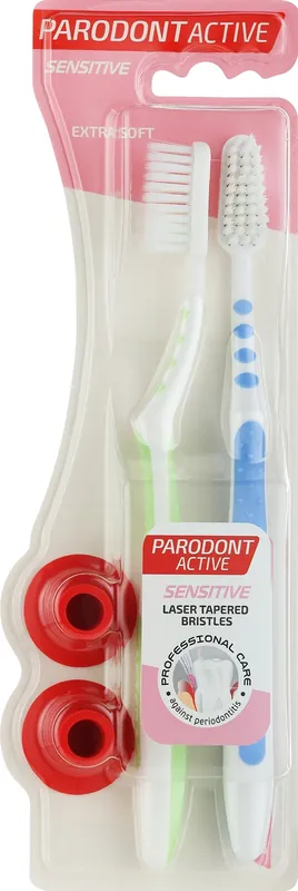Ultra-soft toothbrush, cornflower blue + light green