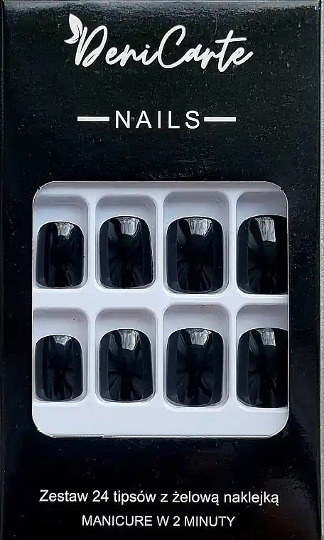 Nail Tips Set with Gel Sticker, 24 pcs. - Nails