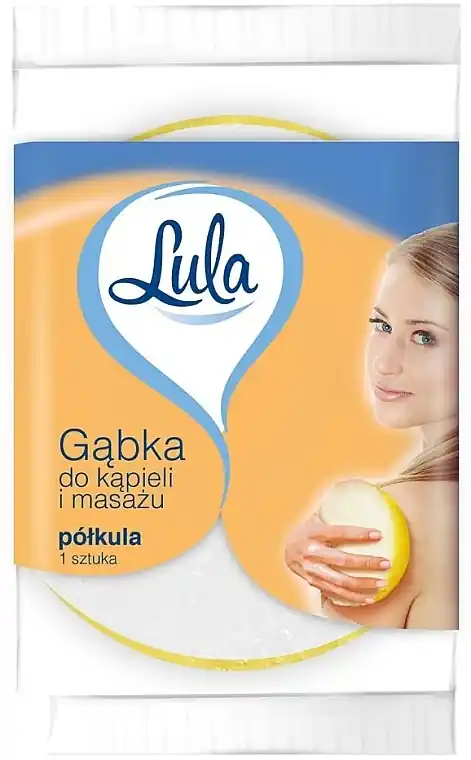 Round Bath Sponge, yellow - Accessories
