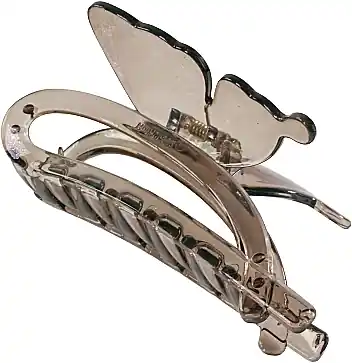 Butterfly-shaped hair claw clip, brown