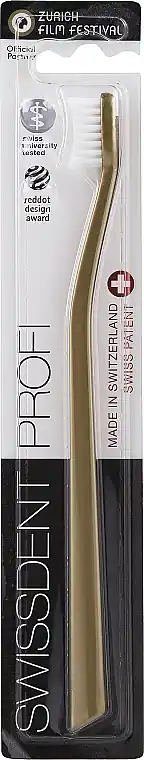Toothbrush, soft, golden - Bath and Body